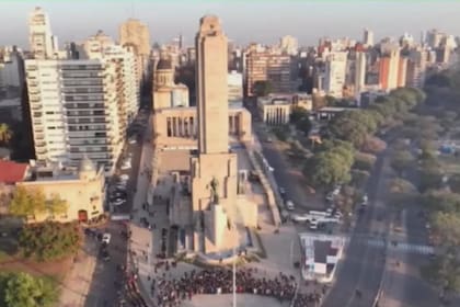 El monumento a la Bandera, en Rosario, fue la sede del clásico acto por el Día de la Bandera este 20 de junio de 2023