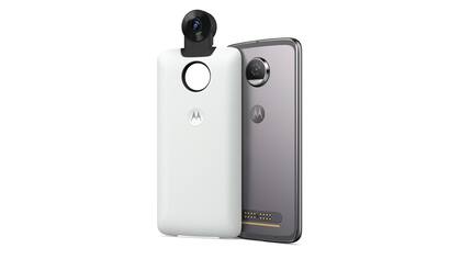 El Moto Mod 360 graba video 4k en 360 grados y también registra audio 3D