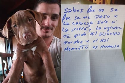 El motochorro devolvió a la perra con una carta en la que se disculpaba por habérsela llevado: "Es hermosa"