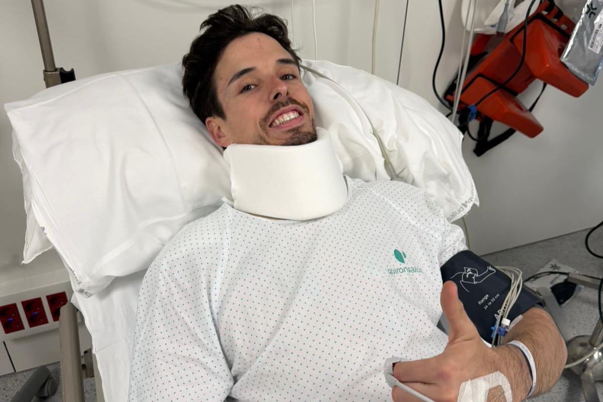 El motociclista Álex Márquez posteó desde el hospital de Catalunya, donde fue intervenido luego del duro accidente en Montmeló