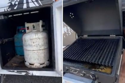El motorhome tiene paneles solares de alta potencia, tres garrafas de gas, parrilla y tanques de agua