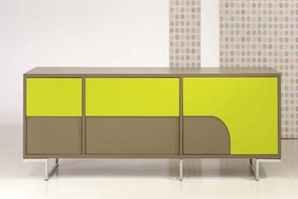 El mueble bajo “70s”, de Mobler es ideal para no saturar un ambiente