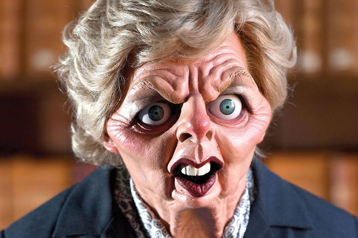 El muñeco de Margaret Tatcher que protagonizaba "Spitting Image", el legendario programa de humor político.