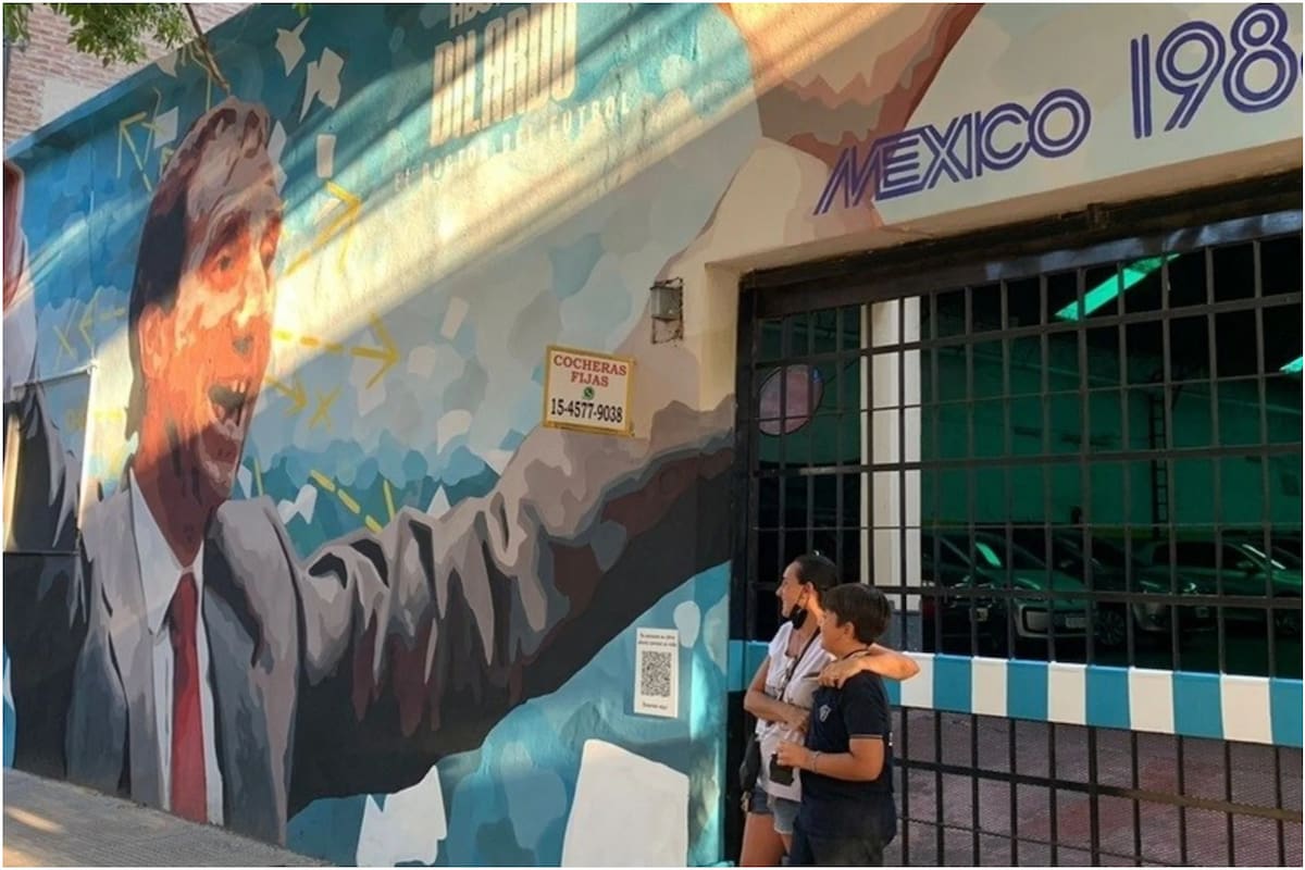 El mural de Carlos Salvador Bilardo en México 1986