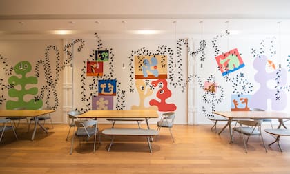 El mural de Cotelito en el bar del Moderno
