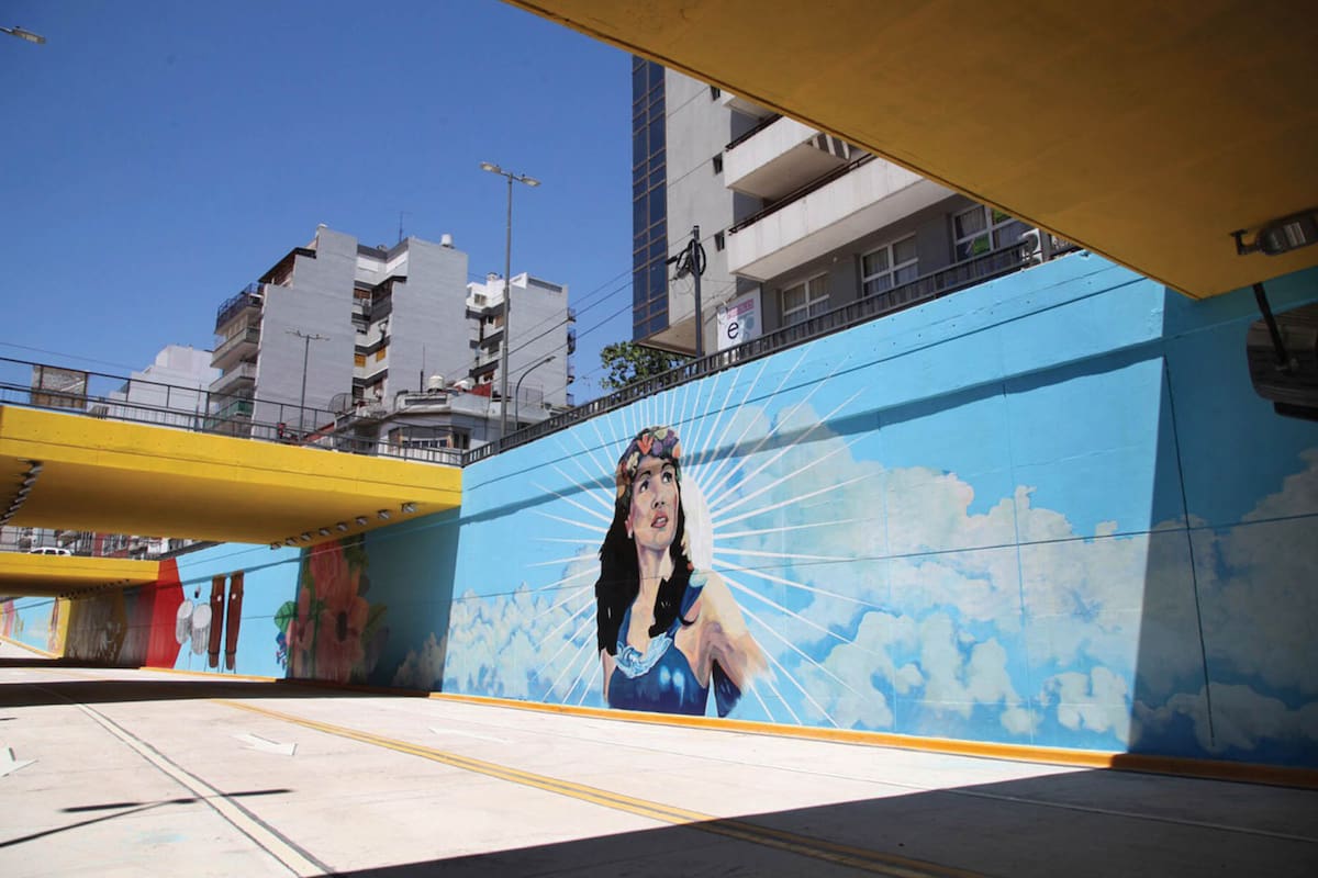 El mural de GIlda en Villa del Parque.
