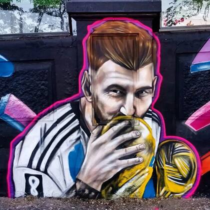 El mural de la autoría de Dimas se ubicó en Parque España de Rosario