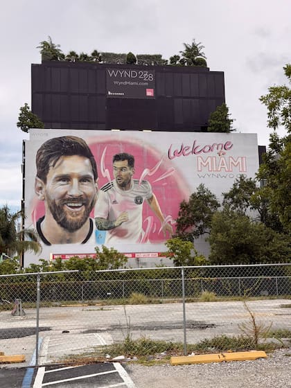 El mural de Messi en el barrio de Wynwood
