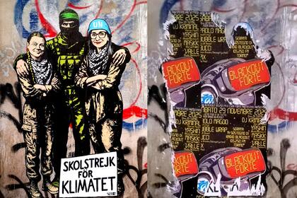 El mural Human Shields, del artista aleXsandro Palombo, fue vandalizado en Roma