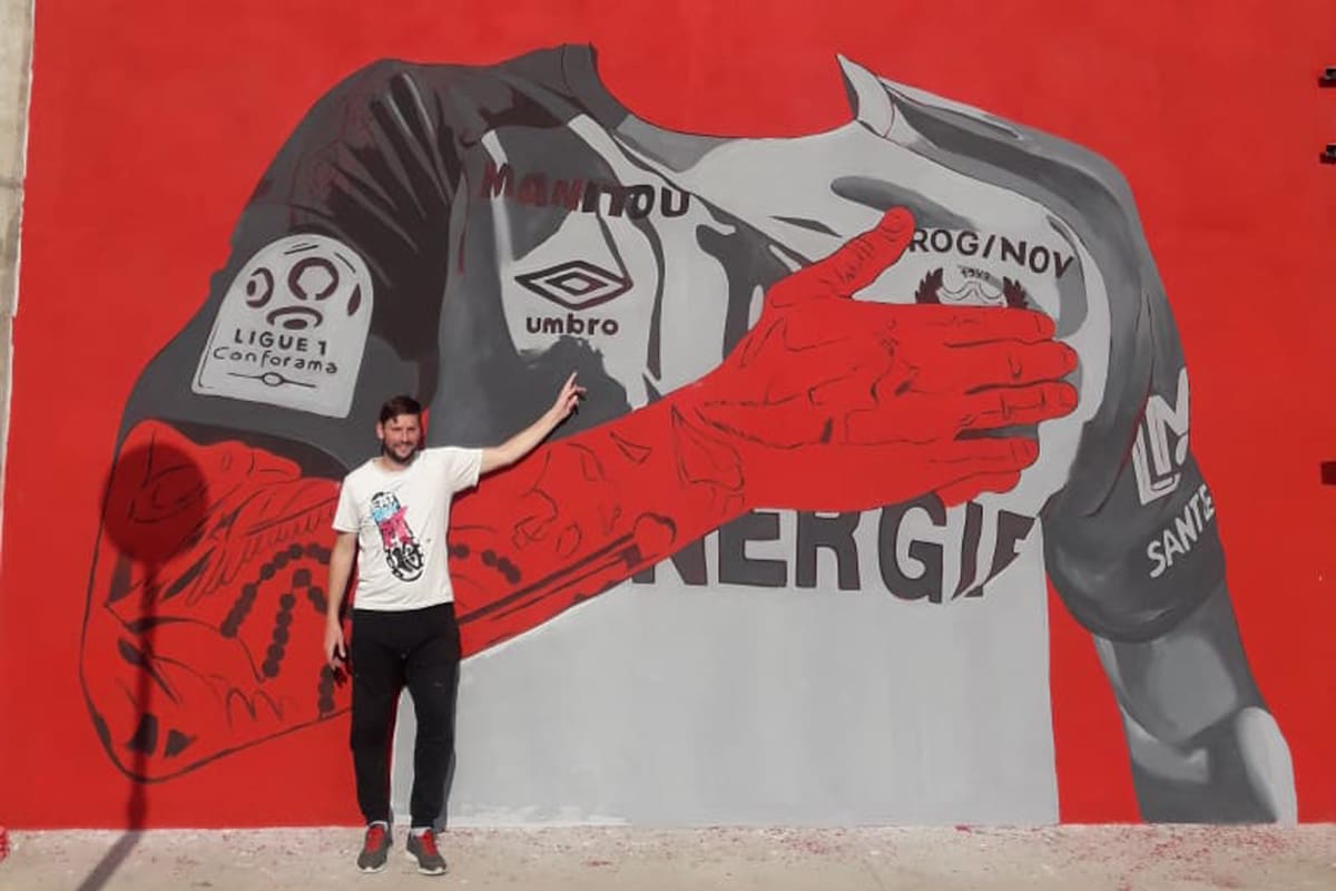 El mural que estrenará San Martín de Progreso, en honor a Sala