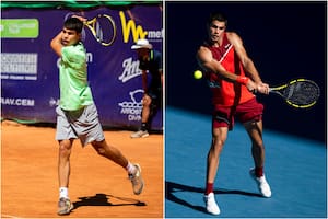 El murciano Carlos Alcaraz, una de las joyas de la nueva generación de tenistas, hizo un cambio físico impactante entre 2019 y la actual temporada.
