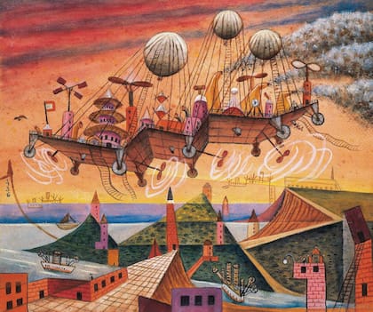 El Museo Xul Solar guarda una interesante colección de la obra de este artista. Aquí, "Vuel Villa".