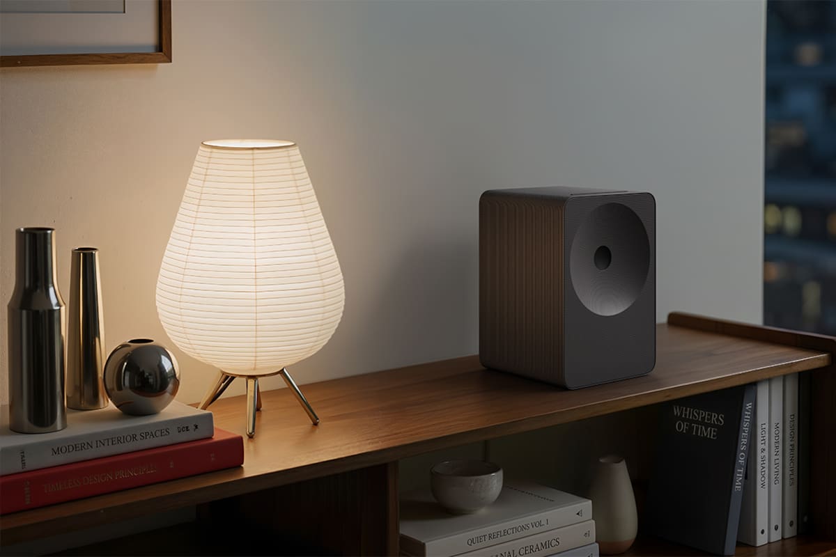 El Music Studio 7 fue diseñado por Erwan Bouroullec, y la caja es una única malla metálica