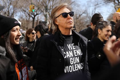 El músico participó de la marcha en Nueva York por el control de la venta de armas