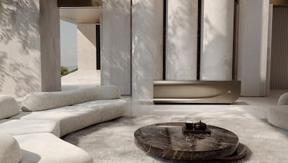 El N1 permanece completamente oculto cuando no está en uso; cerrado, adopta la forma de un mueble de líneas minimalistas