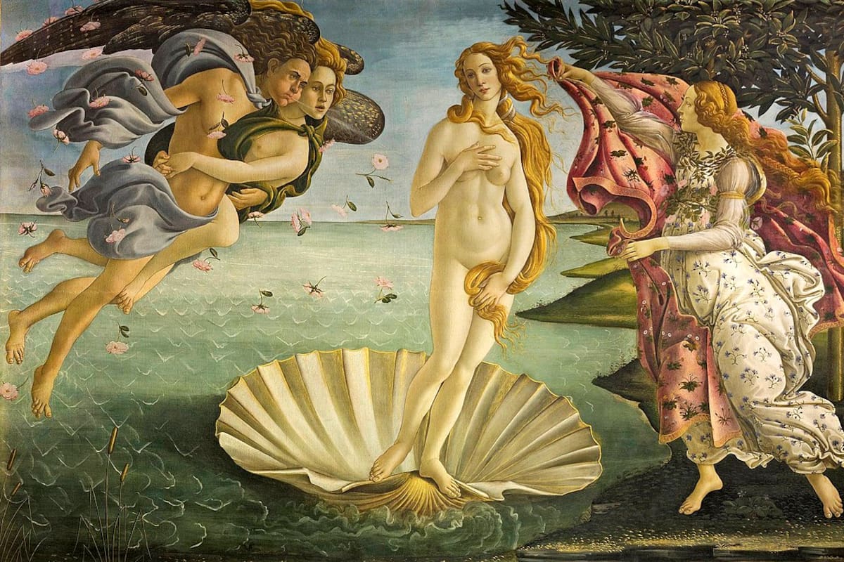 "El nacimiento de Venus", de Sandro Botticelli