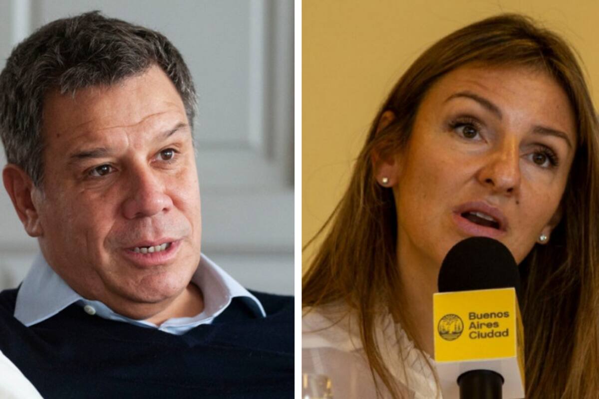 El neurocirujano y diputado de Juntos por el Cambio, Facundo Manes, junto a la ministra de Educación por la ciudad de Buenos Aires, Soledad Acuña