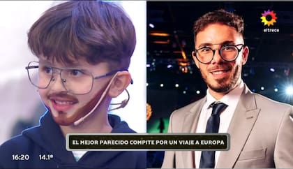 El niño de cinco años participó en el juego de los parecidos de Bienvenidos a bordo