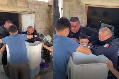 El niño debió ser rescatado por las autoridades (Captura video)