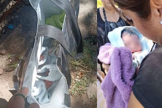 Hallaron a un bebé recién nacido dentro de una bolsa en una vereda