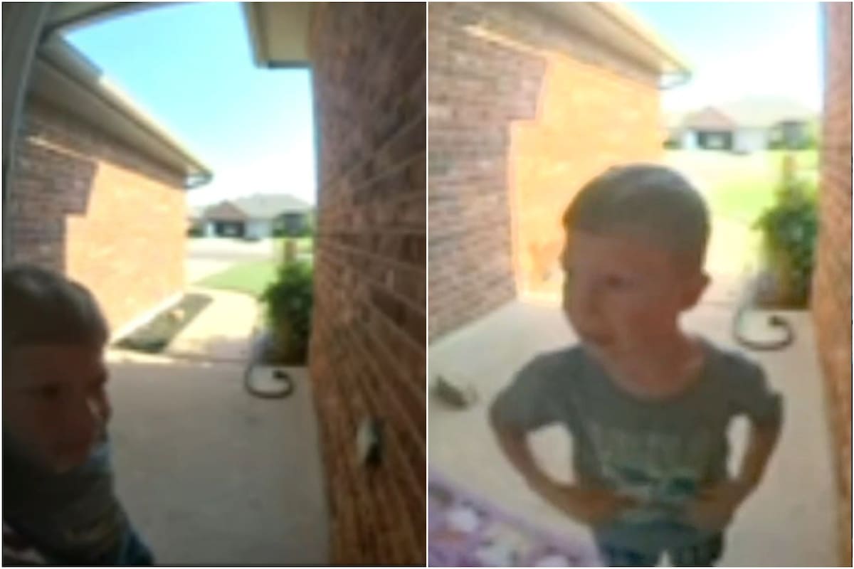 El niño se bajó en la parada equivocada del colectivo escolar y todo quedó grabado en una cámara de seguridad