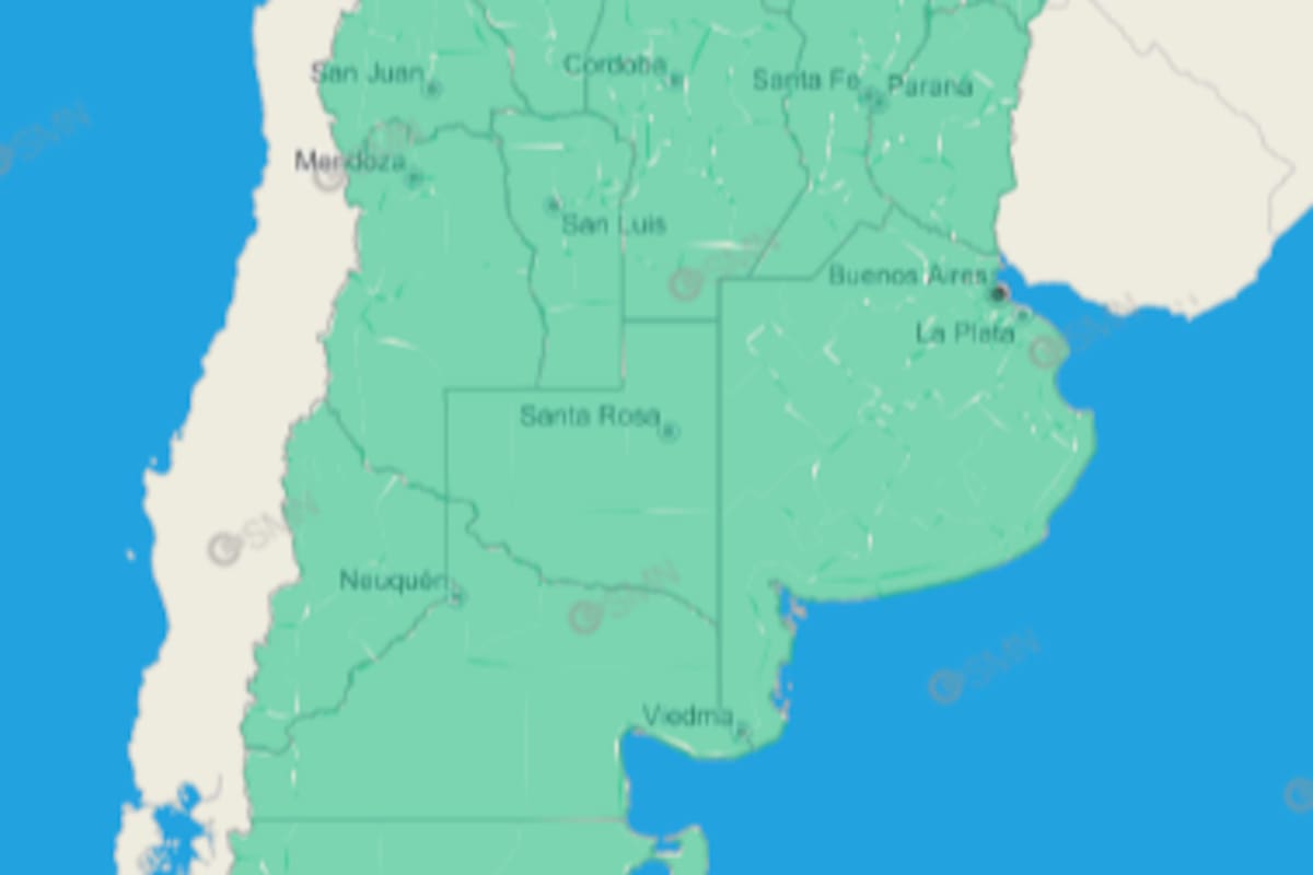El nivel verde que se observa en el mapa significa que no hay peligro sobre la salud de la población