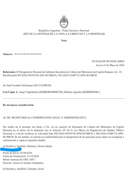 El nombramiento frustrado de El Dipy lleva la firma de Leonardo Cifelli