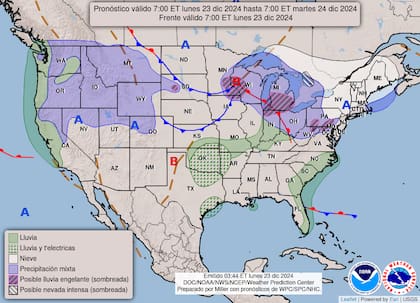 El noreste de Estados Unidos, Nueva York incluido, tiene alertas activas por clima invernal