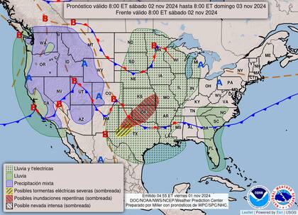 El Noroeste del Pacífico y las Montañas Rocosas tendrán nieve de alta intensidad en las elevaciones, afectando a los estados de Washington, Idaho y Montana