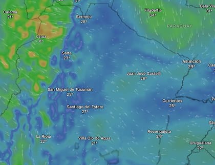 El norte del país espera una jornada ventosa este miércoles