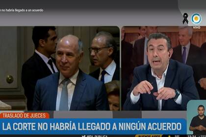 El noticiero de la Televisión Pública Argentina informó que la Corte "no habría llegado a ningún acuerdo"; pero minutos después se confirmó el fallo unánime sobre el per saltum