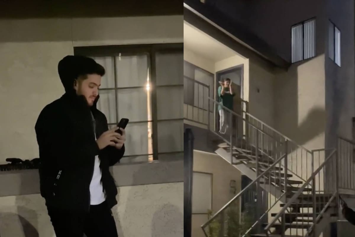 El novio de la joven le hizo una videollamada para darle la noticia, mientras ella estaba en EE.UU.