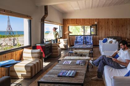 El nuevo aspecto del living del lodge.