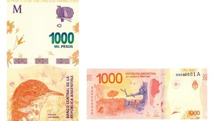 El nuevo billete de $1000