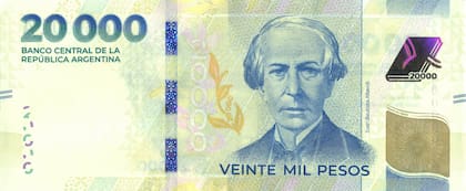El nuevo billete de $20.000 con la imagen de Juan Bautista Alberdi