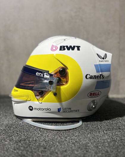 El nuevo casco de Colapinto