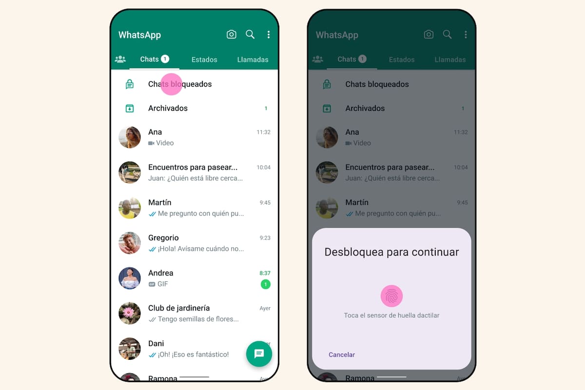 El nuevo Chat Lock o bloque de chats permite asignale una contraseña a una conversación específica dentro de WhatsApp