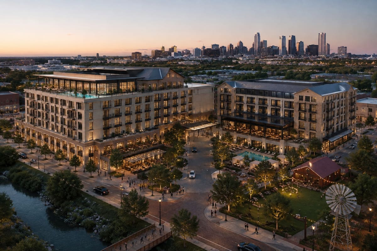El nuevo complejo turístico se construirá en la entrada del histórico Fort Worth Stockyards, uno de los destinos más visitados de Texas, con más de 10 millones de turistas al año