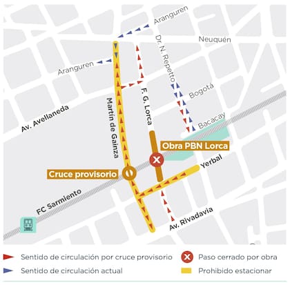 El nuevo cruce se encuentra sobre Martín de Gainza; algunas cuadras cambiaron de sentido para una mejor movilidad