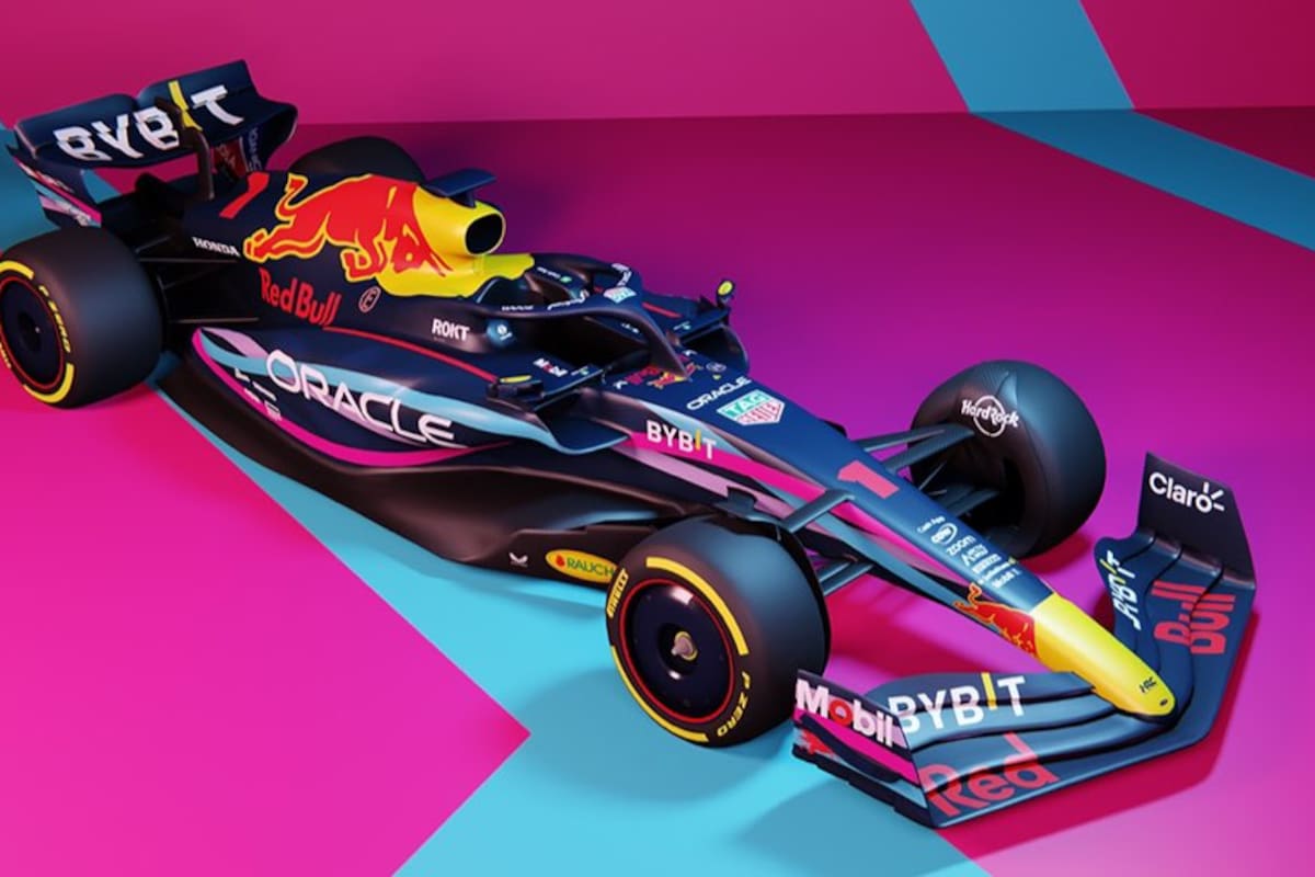 El nuevo diseño de el RB19 que lucirá en el GP de Miami que estuvo a cargo de una argentina