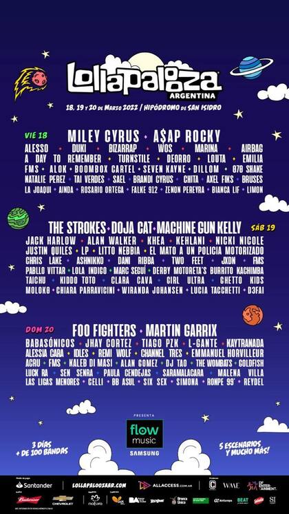 El nuevo line up del Lollapalooza