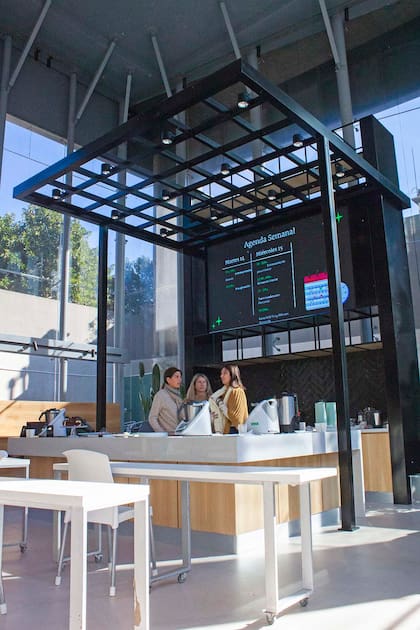El nuevo local tiene una pantalla gigante en el salón para conectar con el público de todo el país