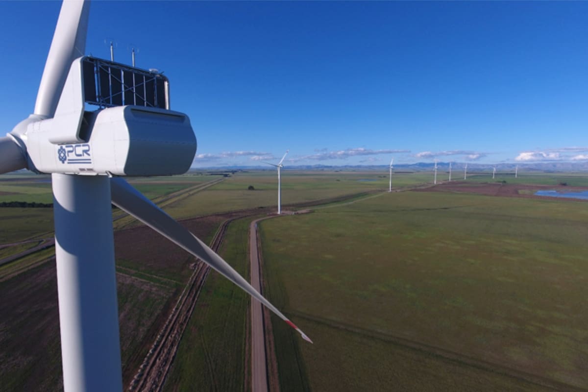 El nuevo parque eólico de PCR se encuentra en la localidad de Tornquist, sur de la provincia de Buenos Aires