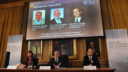 El nuevo premio Nobel de Química fue para Sauvage, Stoddart y Feringa por descubrir las máquinas "más pequeñas del mundo"