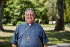 El nuevo presidente del Episcopado, monseñor Marcelo Daniel Colombo en la casa de retiros El Cenáculo, de Pilar.
