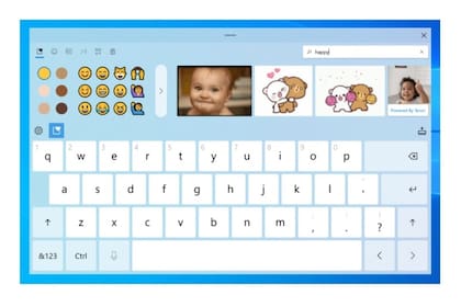 El nuevo teclado en pantalla de Windows 10, con buscador de GIFs y una mejora en el dictado por voz