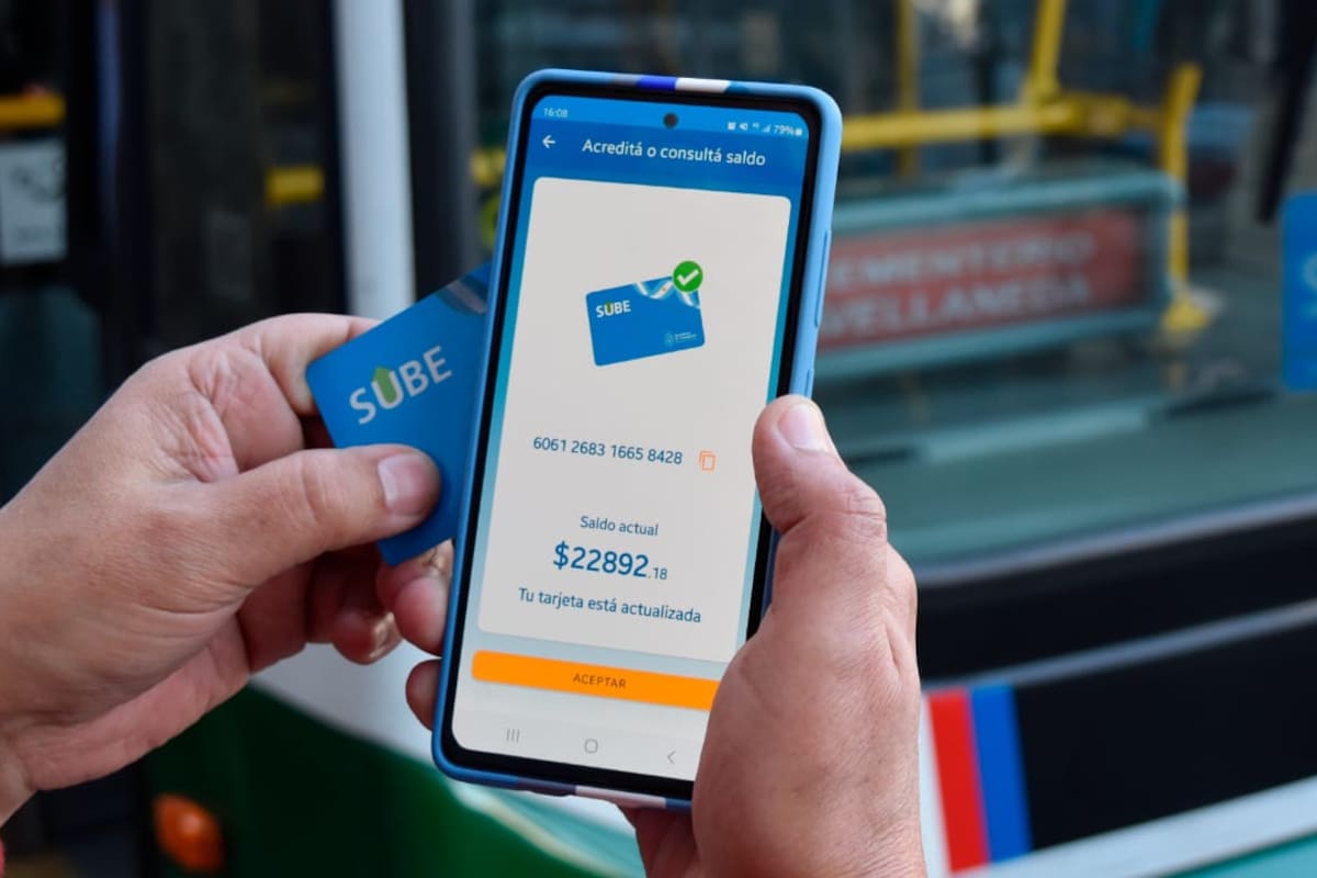 El nuevo tope de recarga de $40.000 en la SUBE solo aplica a quienes hacen la acreditación por la app SUBE y tienen tecnología NFC en el celular