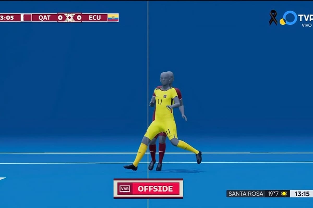 El nuevo VAR: así marcaron el offside de Ecuador en el inicio del partido inaugural del Mundial Qatar 2022