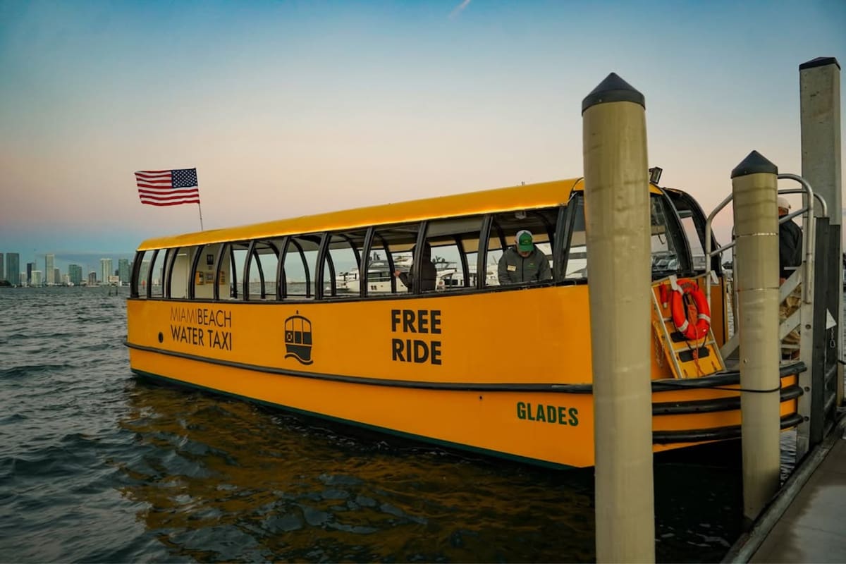 El nuevo Water Taxi conecta Miami Beach y el centro de Miami con viajes gratuitos