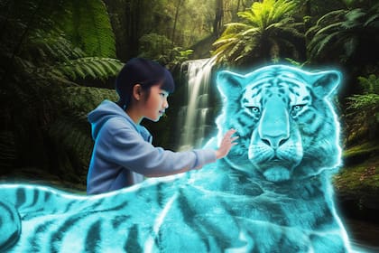 El nuevo zoológico ofrece una cercanía con los animales de forma holográfica